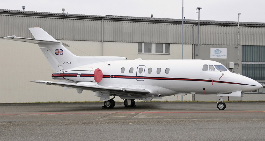 BAe 125, ZD703, RAF in ZRH (JL)