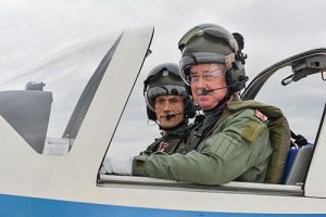 defence-secretary-sir-michael-fallon-mp-going-on-an-air-experience-flight-in-a-tutor