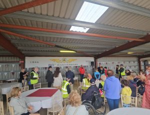 Those who attended gathered to cut the cake to mark 80 years of the Club. Daniel Day / bearaviation34