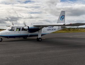 Aer Arann Islands BN Islander EI-AYN dropped in to the fly-in, in between it's regular schedules between Inverin and the Aran Islands. Frank Grealish.